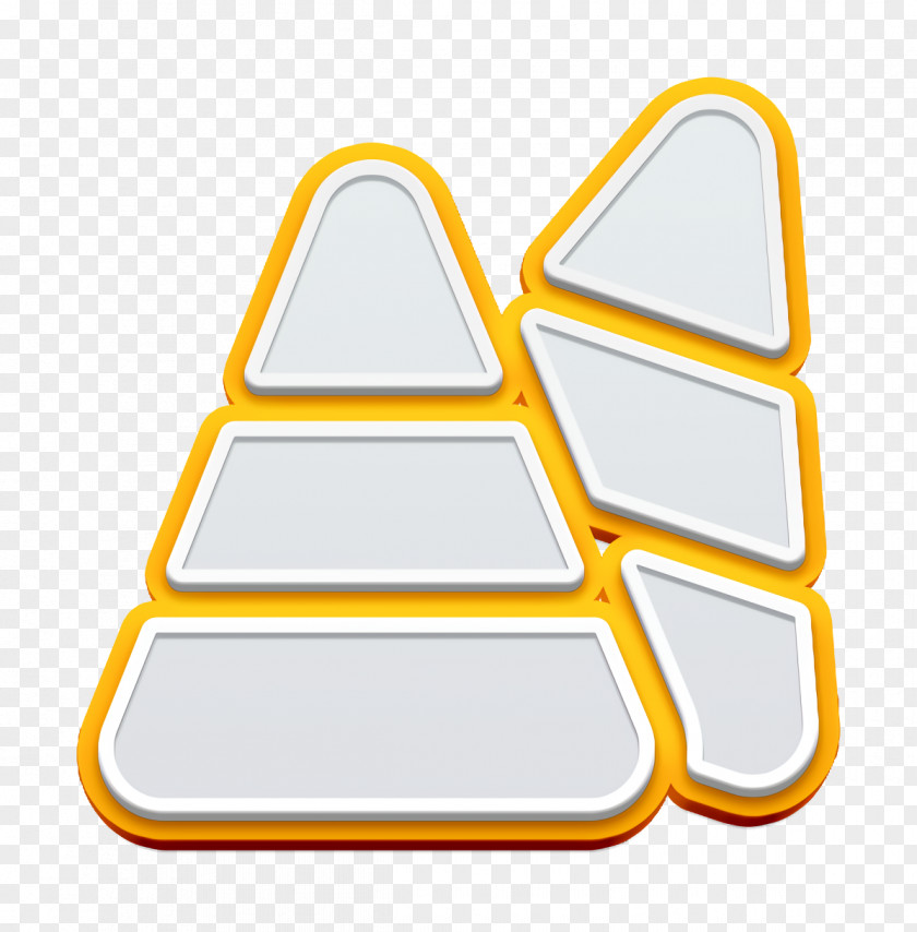 Triangle Yellow Candy Icon Corn Halloween PNG