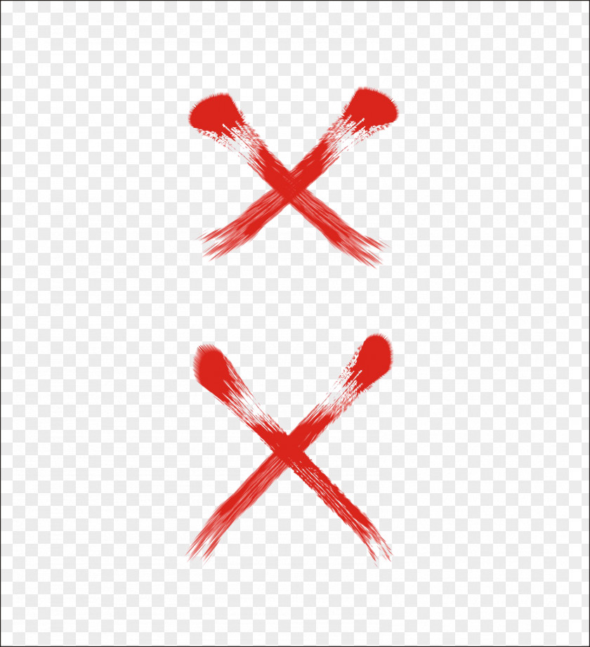 Two Red Cross Error Download Icon PNG