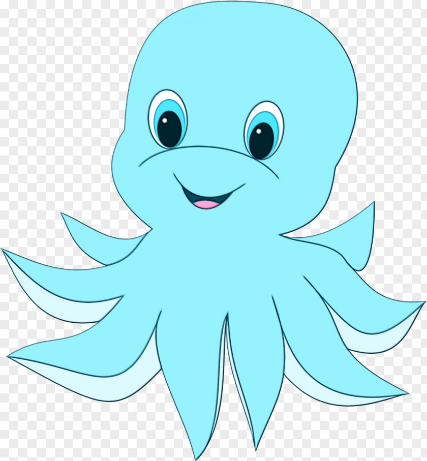 Marine Invertebrates Octopus Aqua Turquoise Cartoon PNG