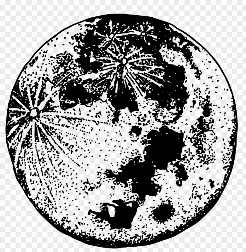 Moon Lunar Phase Full Month Calendar PNG