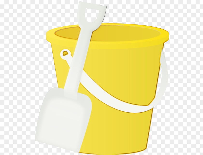 Plastic Bucket Yellow Funnel Shovel Clip Art PNG