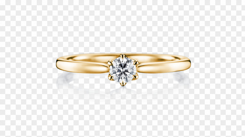 Ring Engagement Colored Gold Diamond PNG