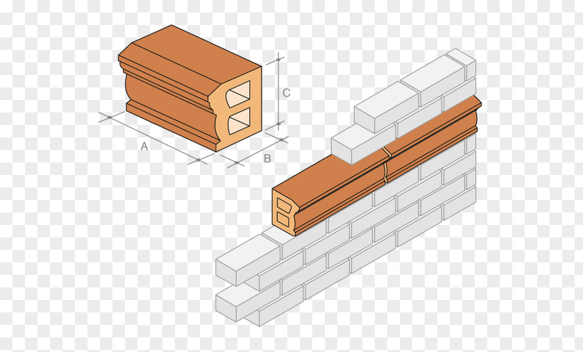 Special-shaped Brick Belt Course Cavity Wall PNG