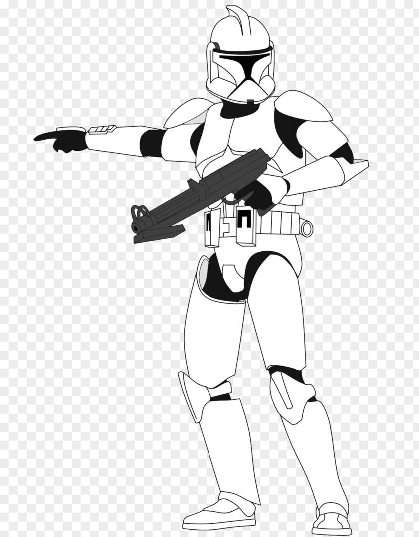 Star Wars Clone Trooper Boba Fett Sketch PNG