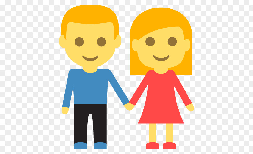 Couple Holding Hands Emoji Woman Text Messaging PNG