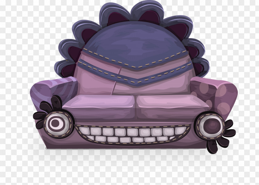 Seat Couch Chair Furniture Purple Table PNG