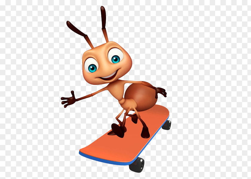 Ants On A Skateboard Drawing Royalty-free Illustration PNG