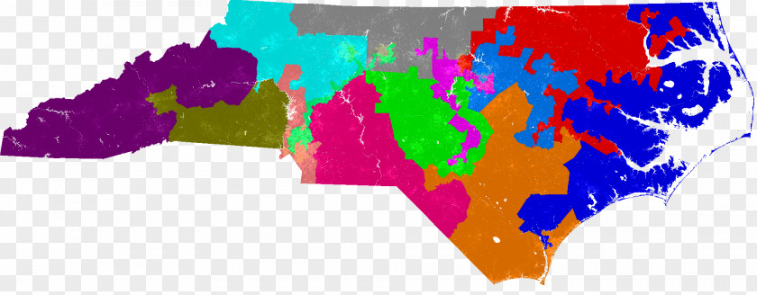 Map North Carolina's Congressional Districts Raised-relief Terrain Cartography PNG
