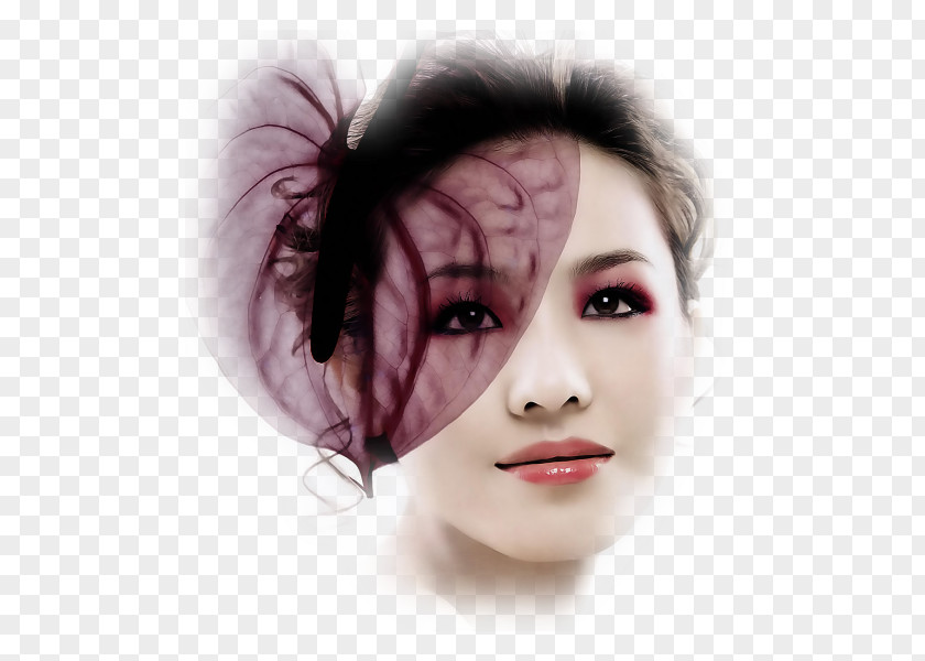 Mujeres Eyebrow Drawing Reflection Hair Coloring PNG