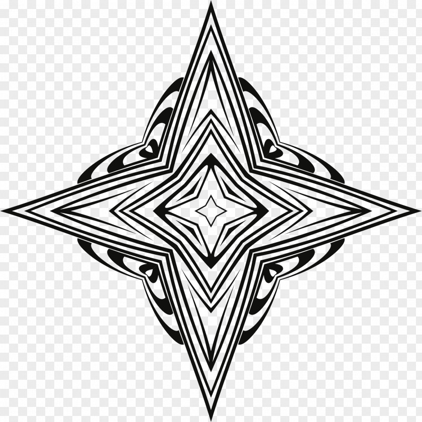 Art Deco Star Drawing Clip PNG