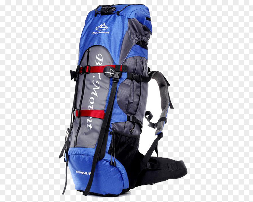 Backpack Cobalt Blue Hiking Equipment PNG