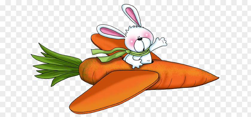 Cartoon Airplane Riding A Little Rabbit Carrot ForgetMeNot European PNG