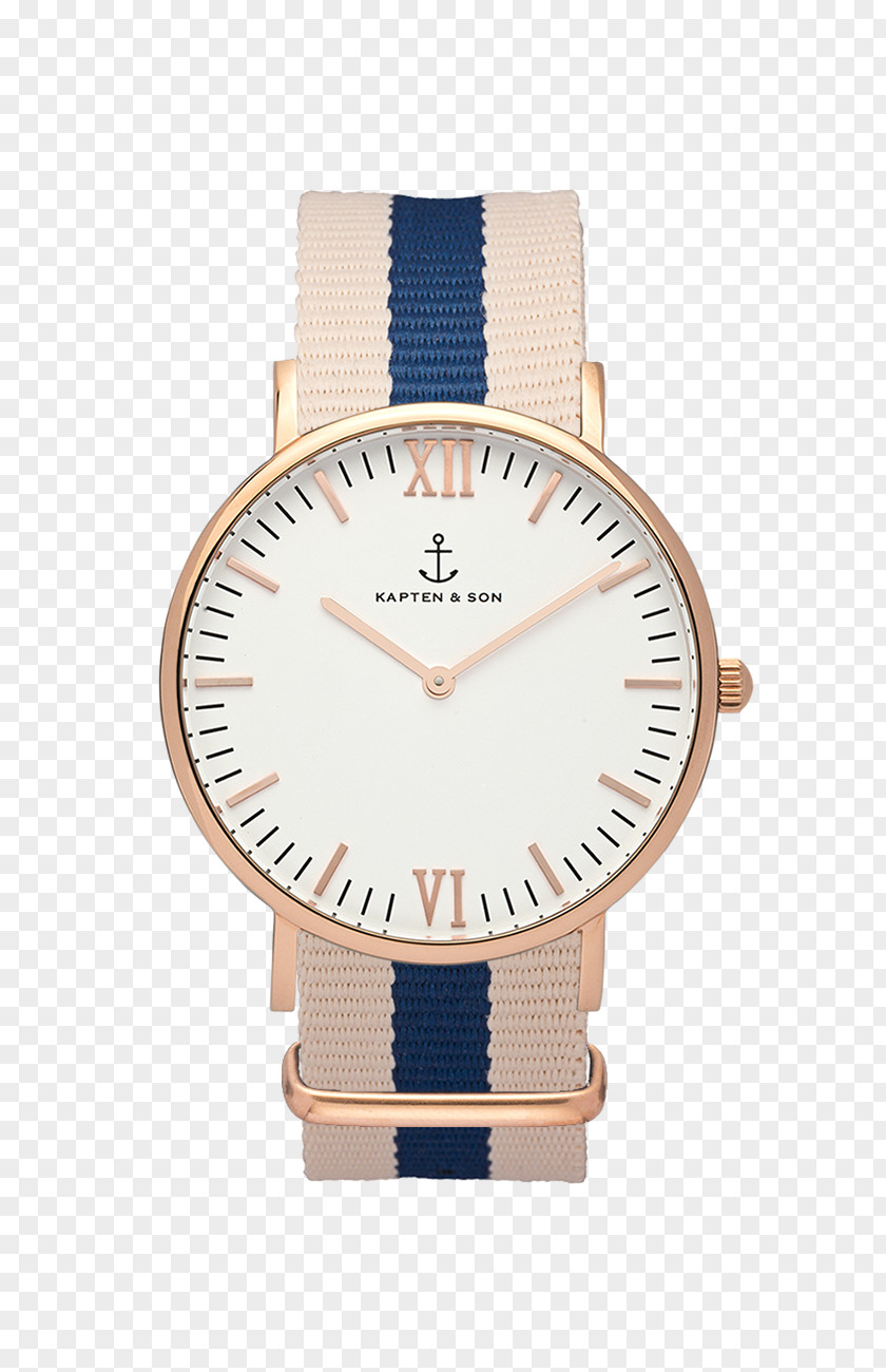 Clock Quartz Watch Kapten & Son Strap PNG