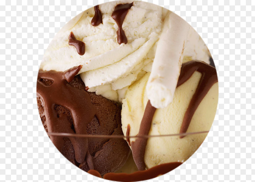 Dame Blanche Gelato Chocolate Ice Cream Sundae PNG