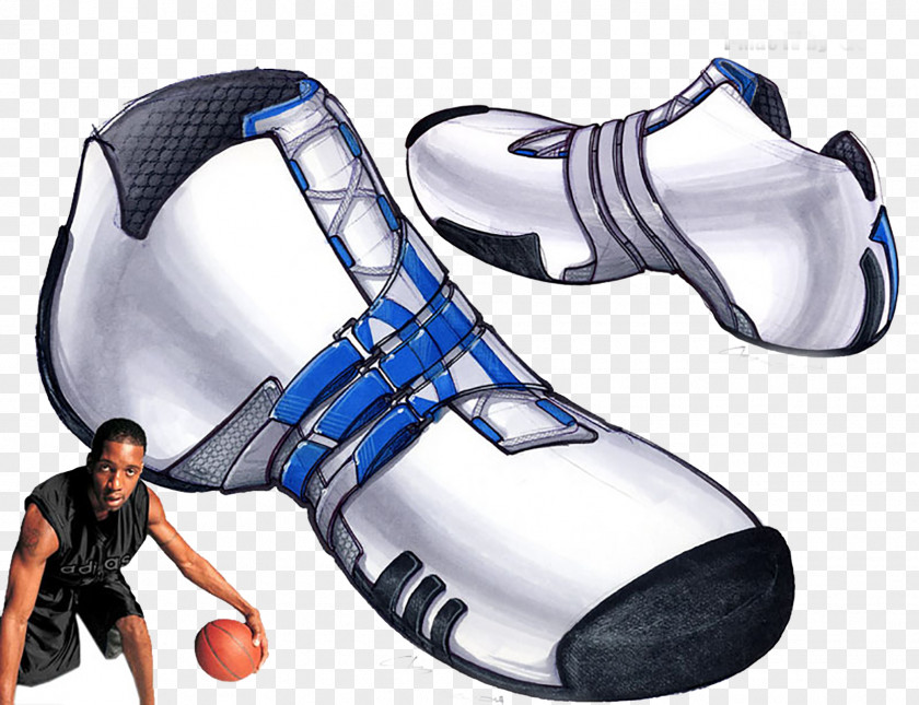 White Blue High To Help Basketball Shoes Sneakers Plimsoll Shoe PNG