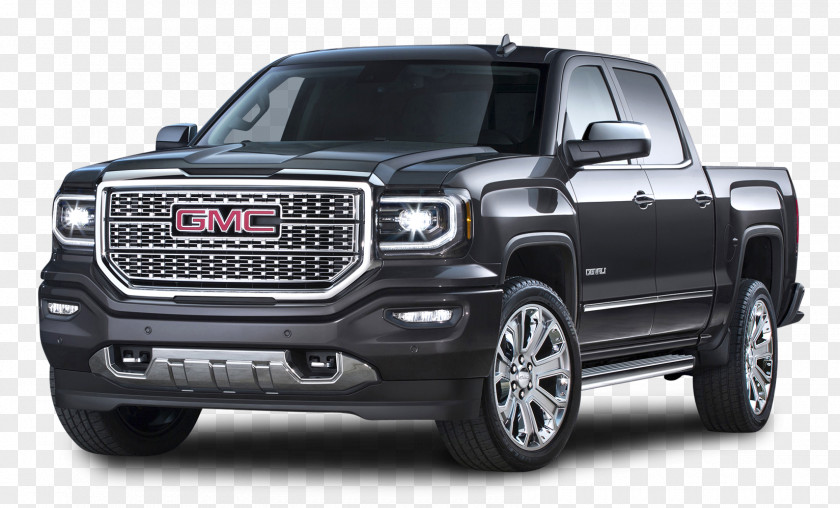 Black GMC Sierra Denali Car Pickup Truck LA Auto Show PNG