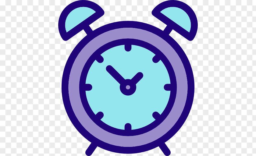 Electric Blue Area Clock PNG