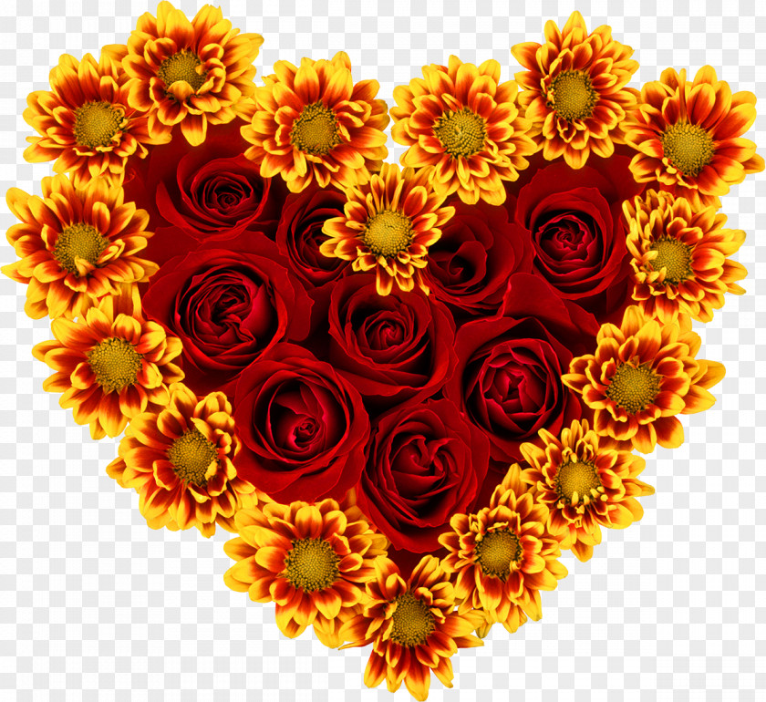 Flayer Common Sunflower Rose Heart Desktop Wallpaper PNG