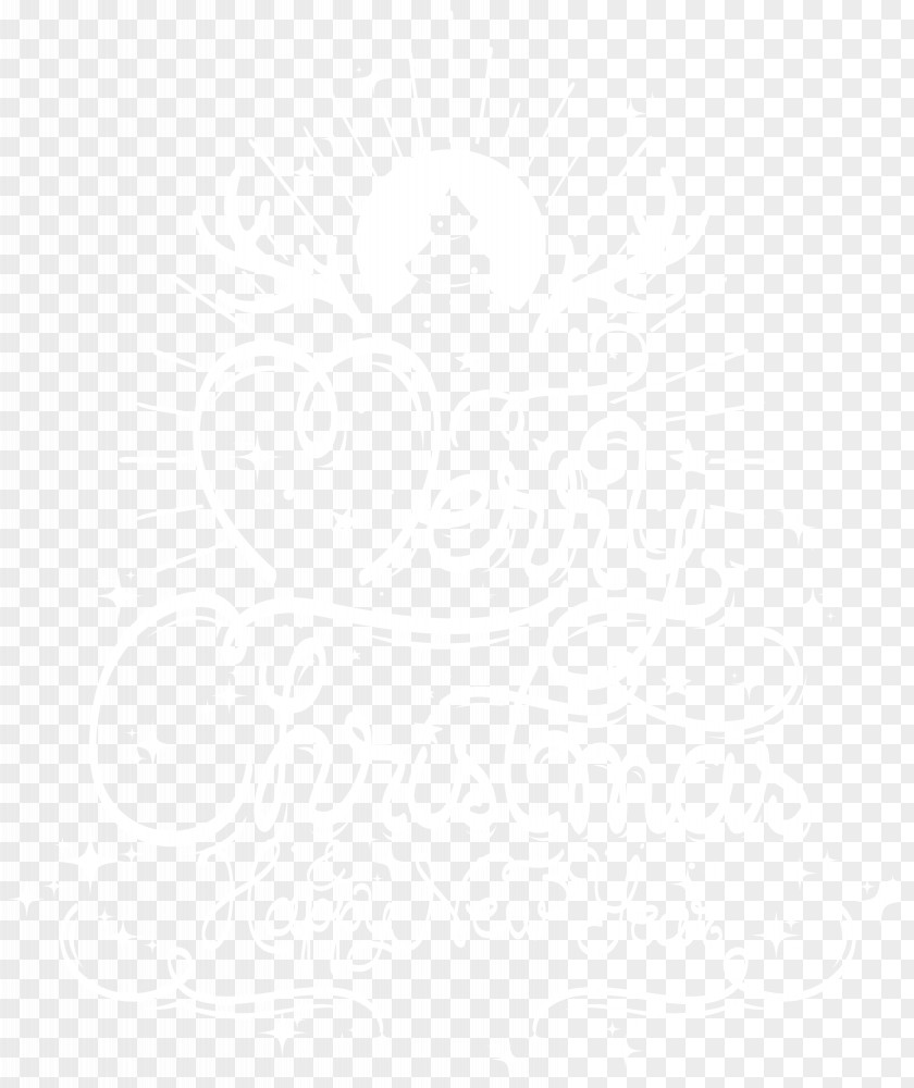 Merry Christmas And Happy New Year Transparent Clip Art Black White Angle Point Pattern PNG
