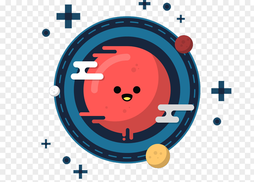 Cartoon Red Planet Earth PNG