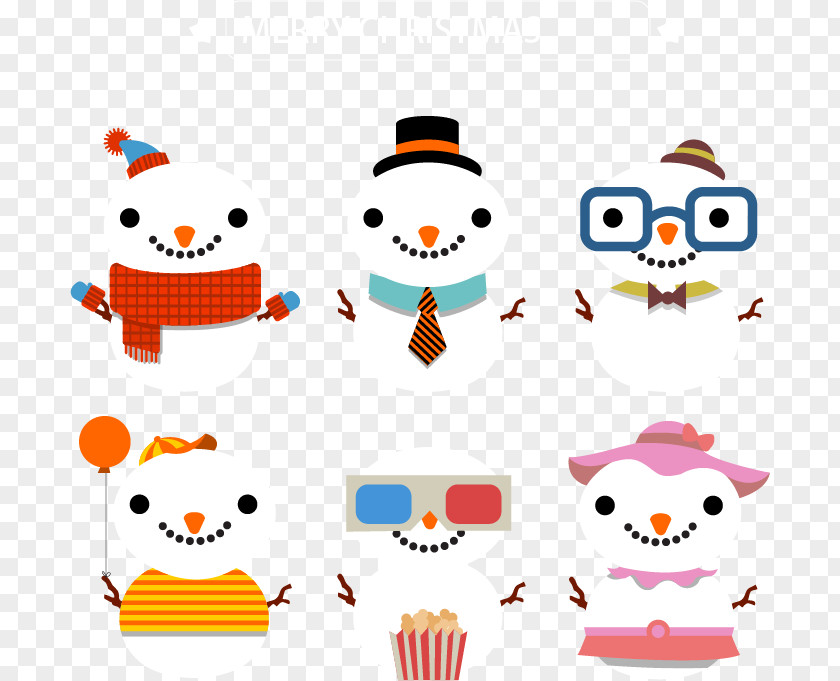 Six Snowman Hat PNG