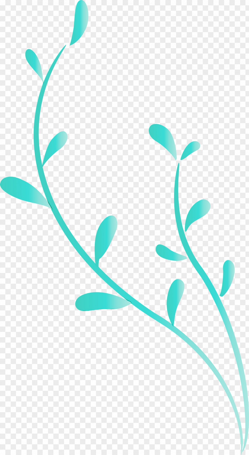 Turquoise Aqua Leaf Teal Pedicel PNG