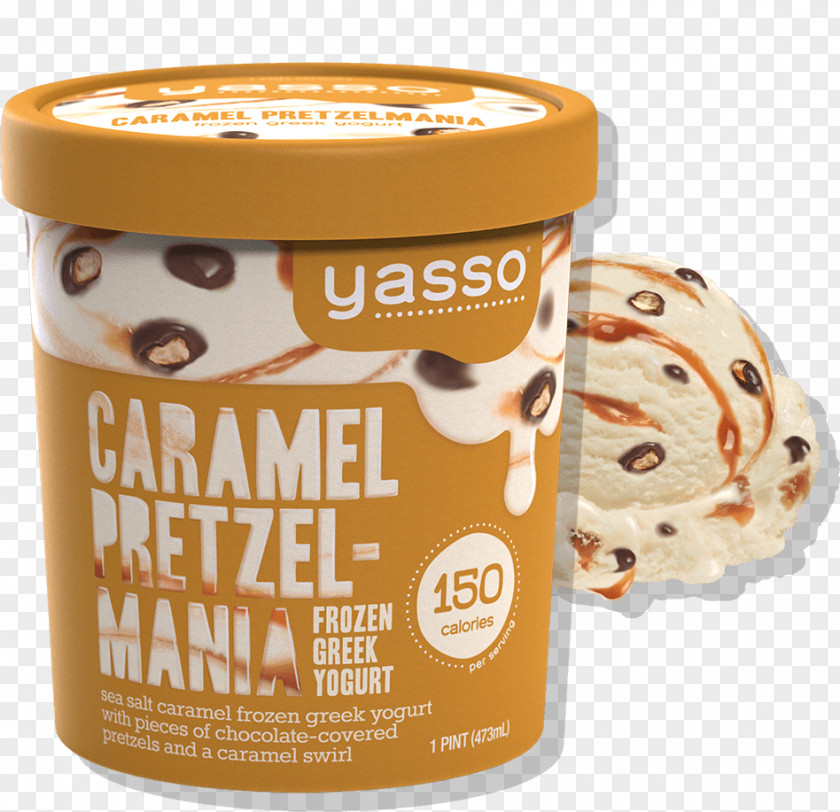 Caramel Cream Ice Frozen Yogurt Yasso Greek Pint PNG