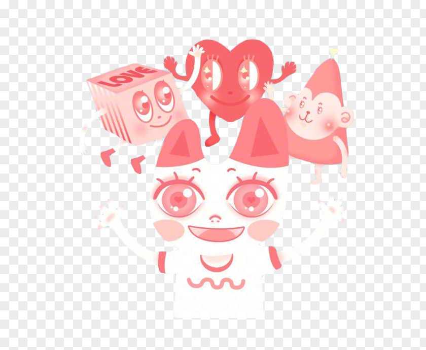 Cartoon Cute Kitten IP Address Designer Valentines Day Illustration PNG