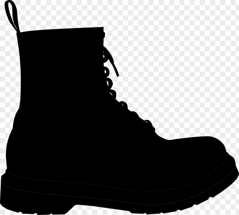 M Shoe Boot Walking Font Black & White PNG