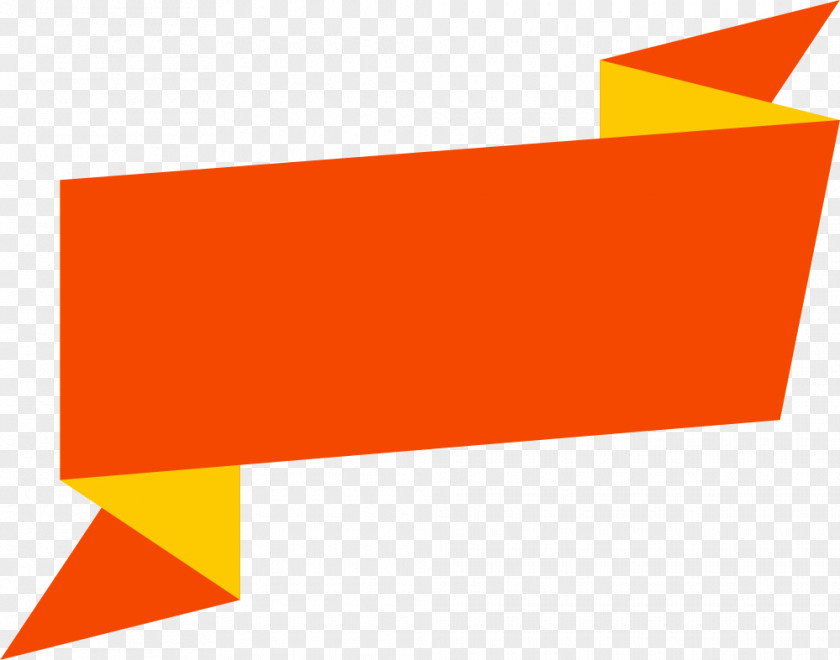 Orange Blank Banner Hd PNG