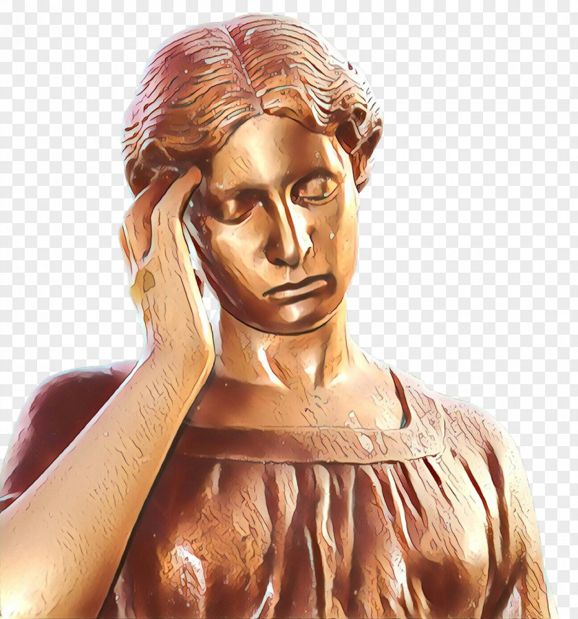 Sculpture Face Hair Statue Chin PNG