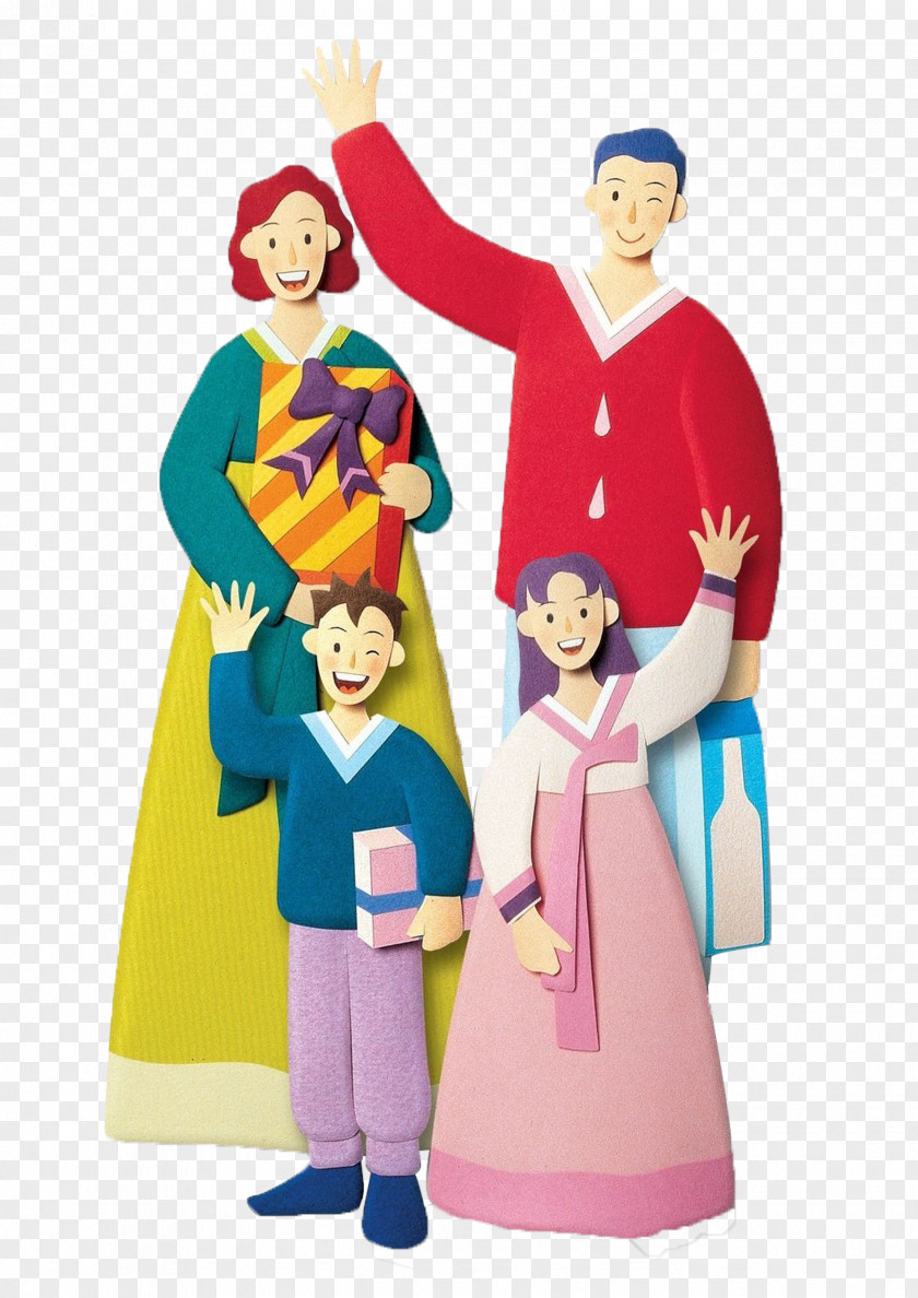 Korean Family South Korea Cartoon PNG