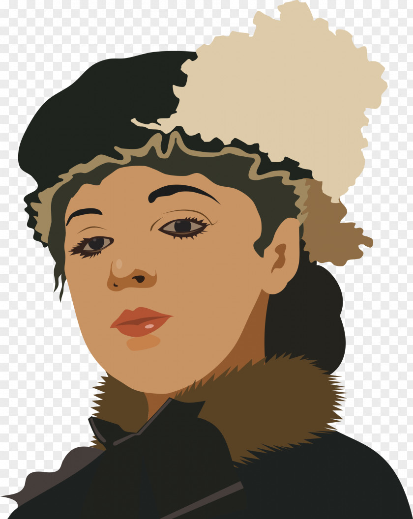 Painting Clip Art Illustration Image Portrait Of An Unknown Woman PNG
