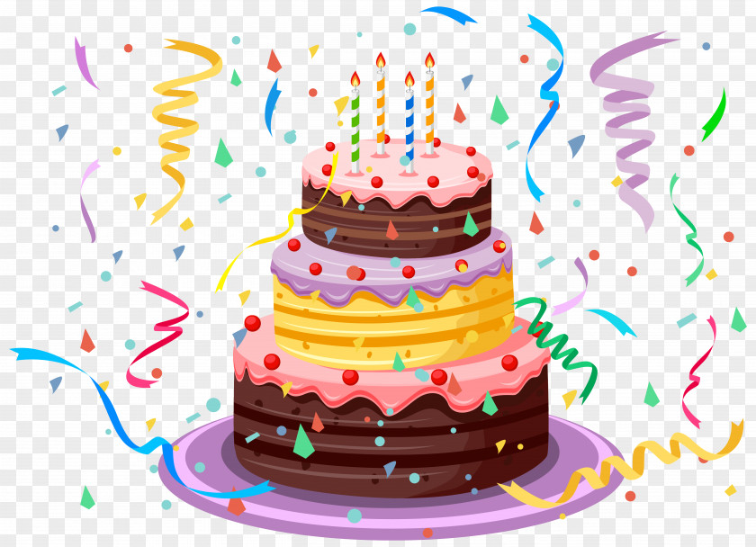 Birthday Cake With Confetti Clipart Picture Clip Art PNG