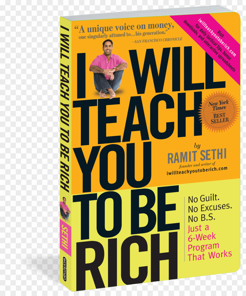 Lunch Money Book Cover I Will Teach You To Be Rich Product Font Ramit Sethi PNG