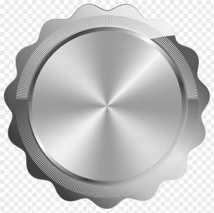 Silver Seal Badge Transparent Clip Art Image PNG