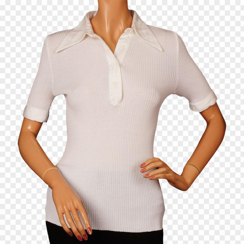 Sleeve Shoulder Collar Top PNG