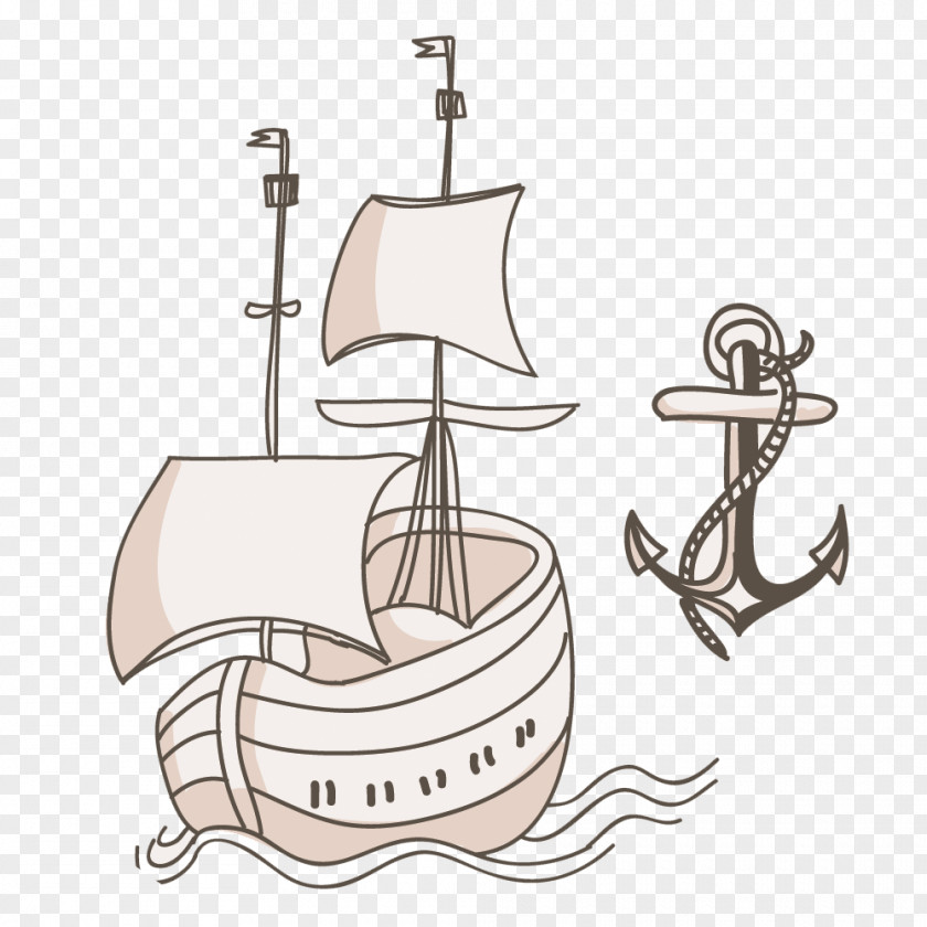 Dal Sailing Ship Watercraft Anchor Design PNG