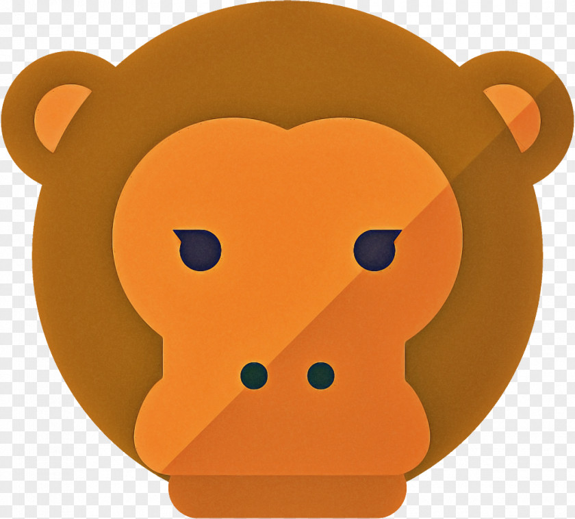 Ear Brown Bear Orange PNG