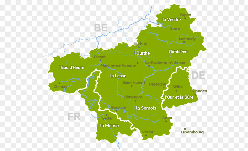 Map Ardennes Provinces Of Belgium Mapa Polityczna PNG