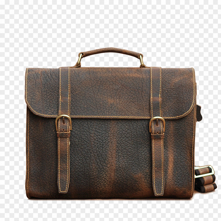 Briefcase Leather Hand Luggage Handbag Baggage PNG