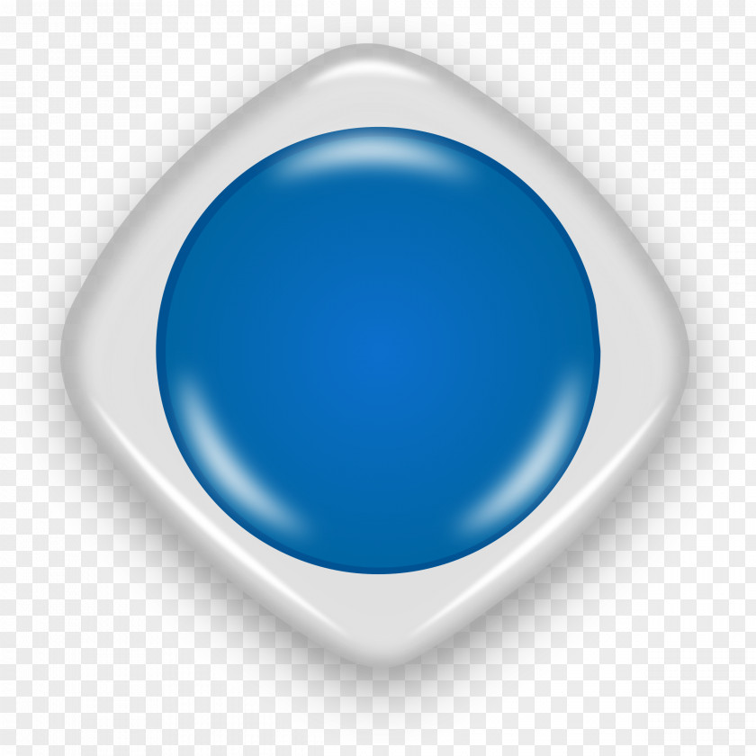 Button Cobalt Blue Electric Aqua PNG