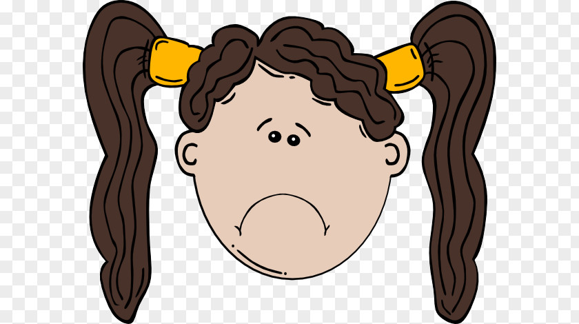 Girl Face Cartoon PNG , Girls Disappointed s clipart PNG