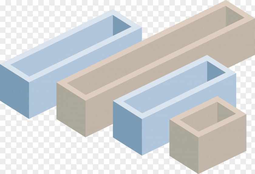 Hollowed Out Cubic Column Chart Diagram PNG