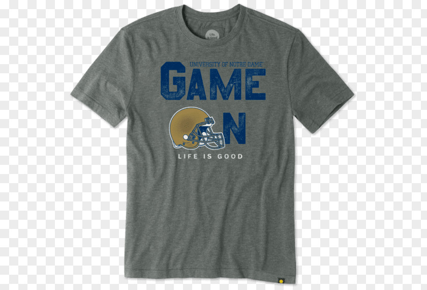 T-shirt Notre Dame Fighting Irish Football Men's Basketball American Life Is Good Company PNG