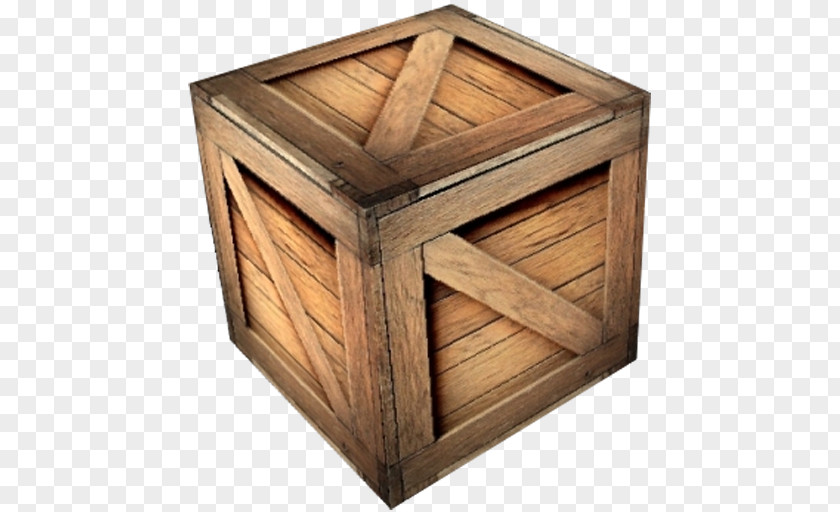 Wood Wooden Box Crate Low Poly PNG