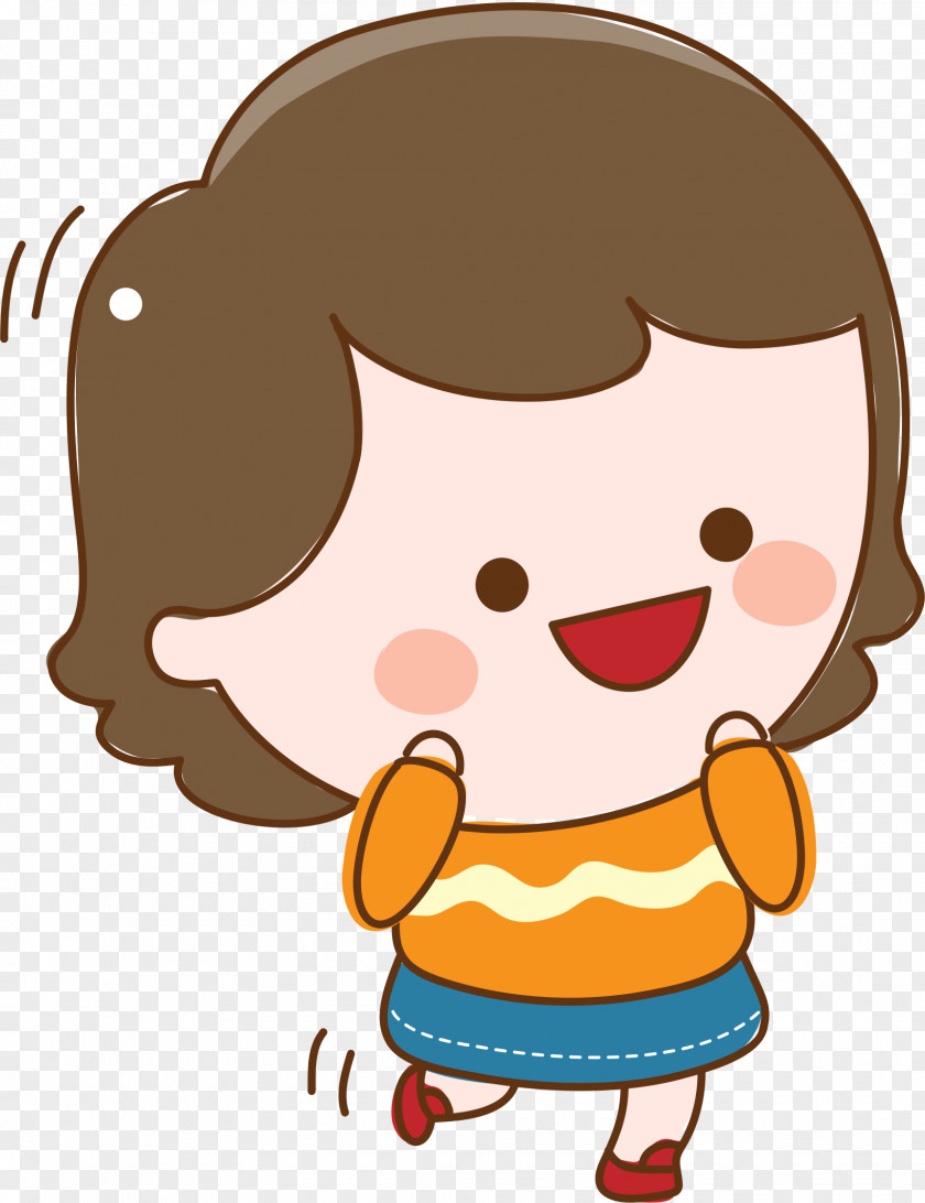 Lovely Children Animation Cartoon Clip Art PNG