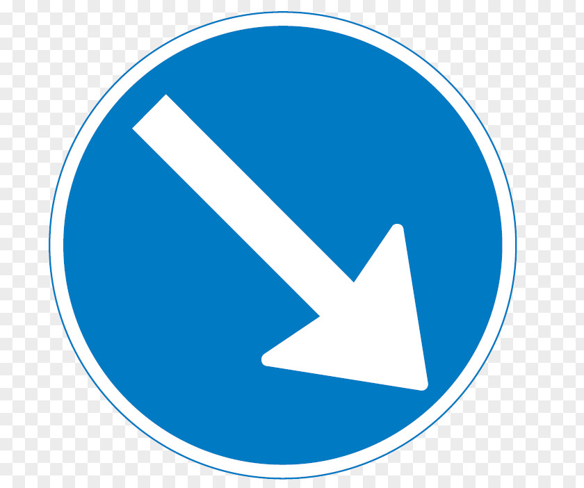 Arrow Traffic Sign Mandatory PNG