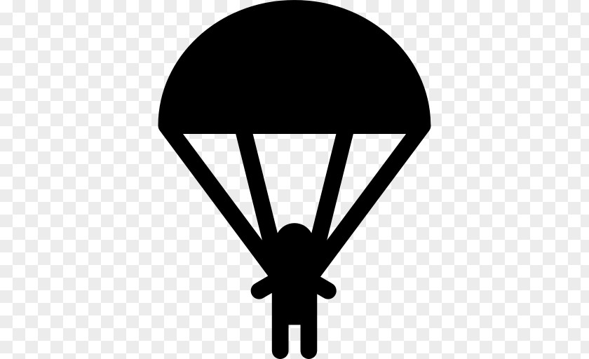 Blackandwhite Symbol Parachute Logo PNG