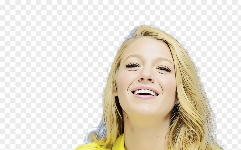 Gesture Layered Hair Happy Face PNG